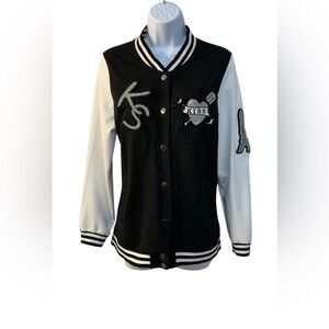 Vecceli Italy Women’s Black/White Varsity Jacket